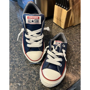 New Converse Chuck Taylor All-Star LEATHER Blue Sneakers Kids